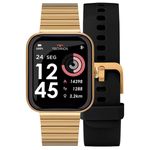 smartwatch technos connect max dourado e preto tmaxah/c7d