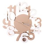 relógio de parede latcor ush302c cinza e branco