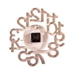 relógio de parede latcor ush302c cinza e branco