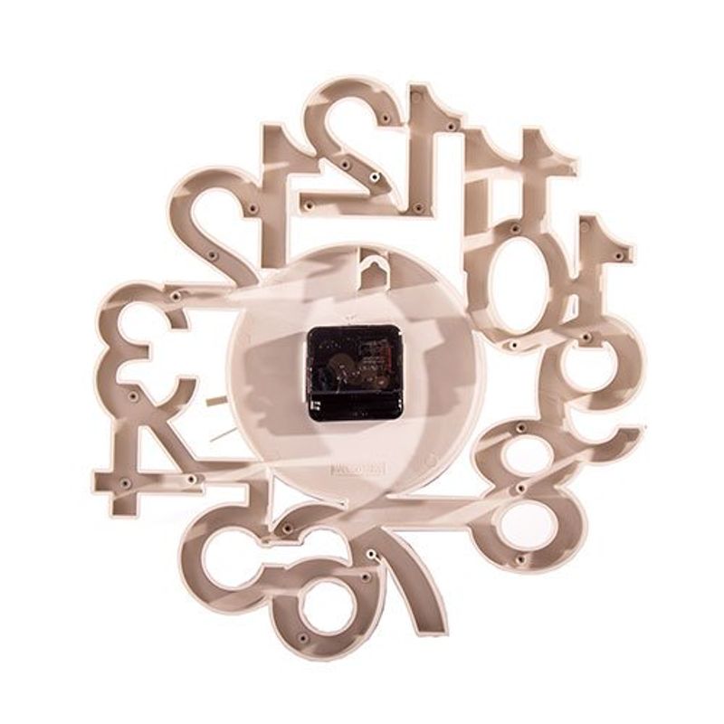 relógio de parede latcor ush302c cinza e branco