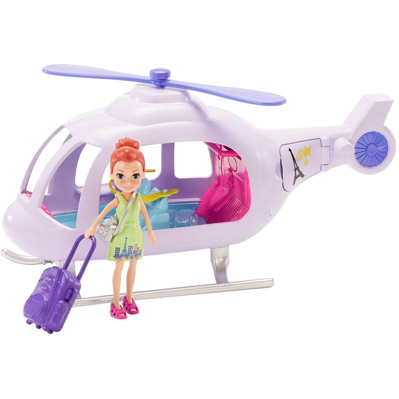boneca polly pocket helicoptero de aventura gkl59