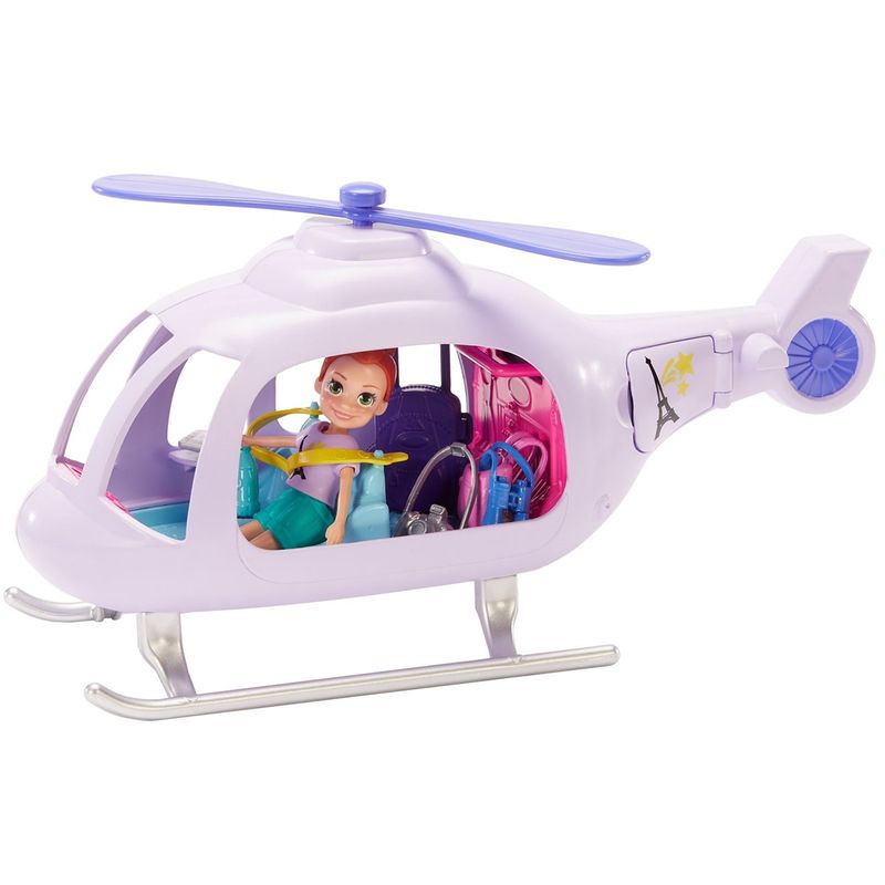 boneca polly pocket helicoptero de aventura gkl59