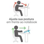suporte para notebook ou tablet octoo uptable ergonômico cromado