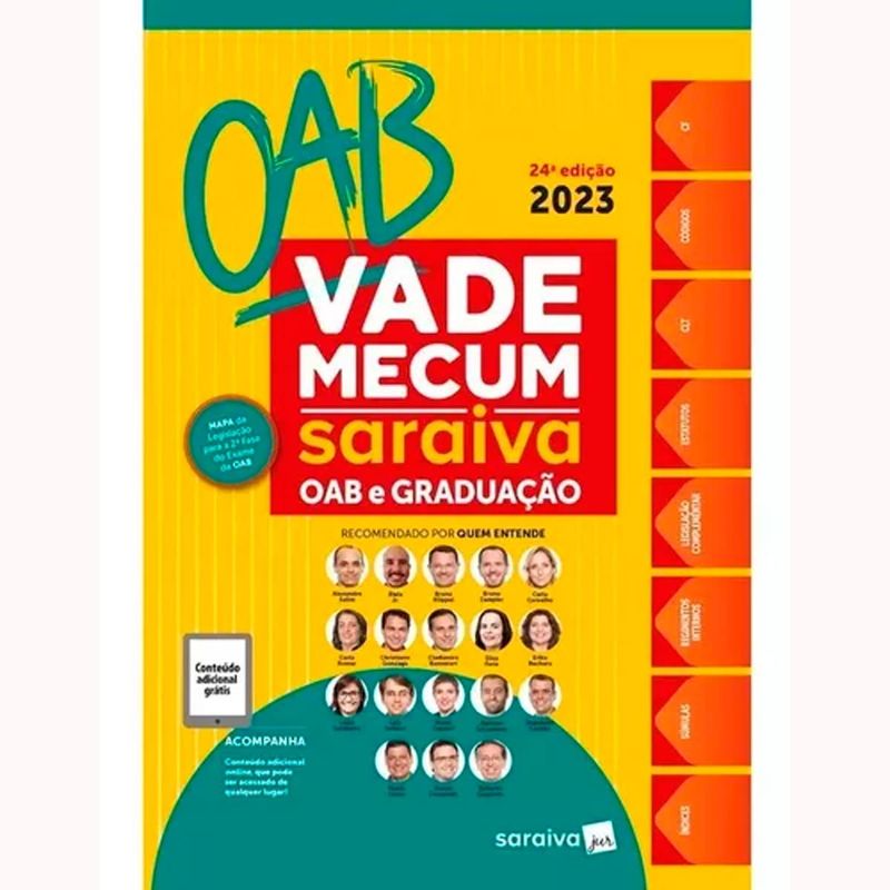 livro vade mecum saraiva oab e graduação 2023 edição 24 (mp)
