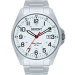 relógio analógico orient masculino prata mbss1171s2sx