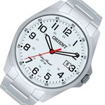 relógio analógico orient masculino prata mbss1171s2sx