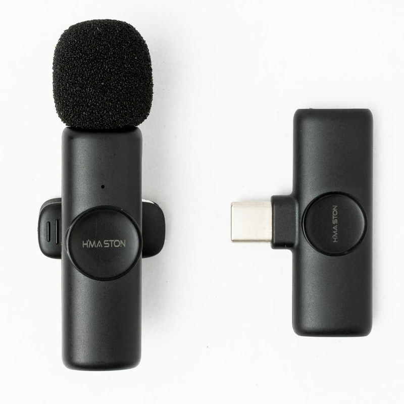 microfone de lapela h’maston sem fio (mp)