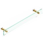 kit de acessórios de banheiro blinglass 05 peças reto vidro incolor dourado (mp)