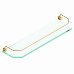 kit de acessórios de banheiro blinglass 05 peças reto vidro incolor dourado (mp)