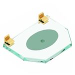kit de acessórios de banheiro blinglass 05 peças reto vidro incolor dourado (mp)
