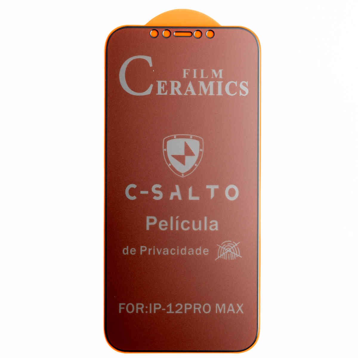 Película Cerâmica Privacidade Fosca Iphone 12 Pro Max C-Salto Anti Oleosidade (MP)