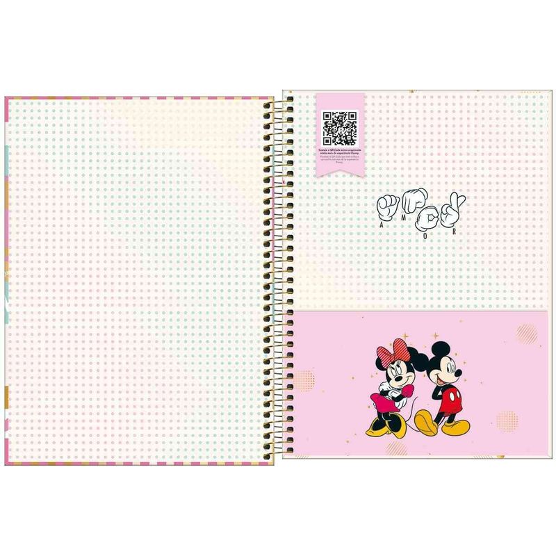 caderno espiral tilibra 10 matérias minnie sortido - 308099