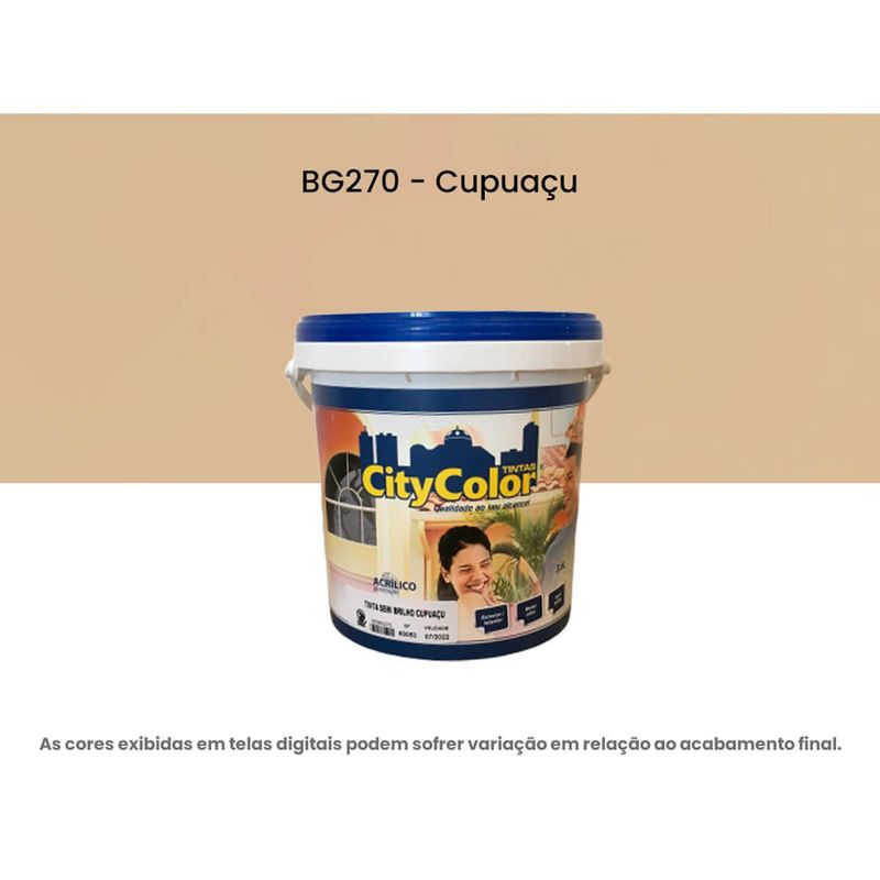 tinta acrílica citycolor premium semibrilho cupuaçu 3,6 litros 063bg270 (mp)