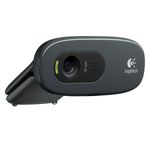 webcam hd logitech microfone embutido conexão usb preto c270
