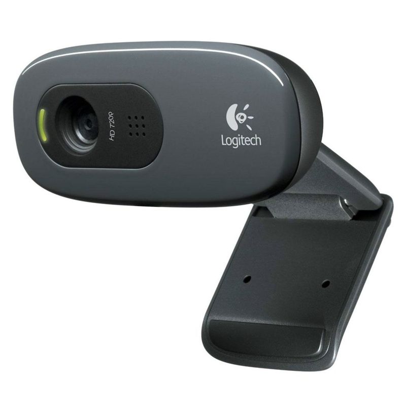 webcam hd logitech microfone embutido conexão usb preto c270