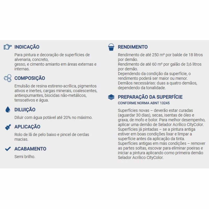 tinta acrílica citycolor premium semibrilho terracota 3,6 litros 063lj410 (mp)