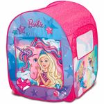 barraca infantil fun barbie mundo dos sonhos com 50 bolinhas rosa 8489