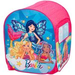 barraca infantil fun barbie mundo dos sonhos com 50 bolinhas rosa 8489