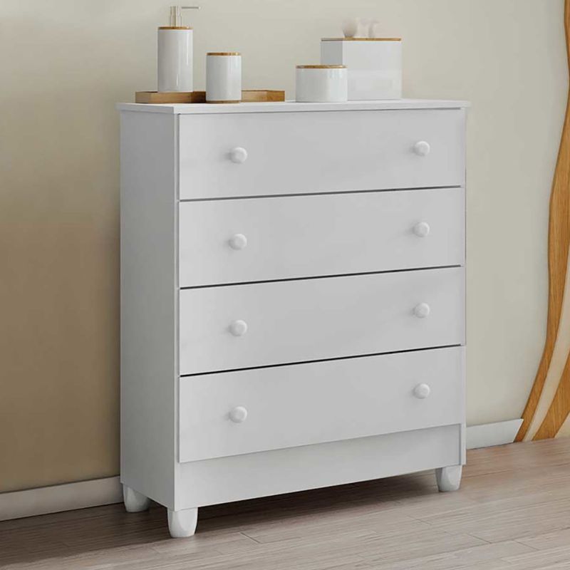 cômoda 4 gavetas carolina ariel clean branco
