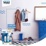gancho adesivo tekbond zafira de plástico tamanho único 02 unidades branco e metal (mp)