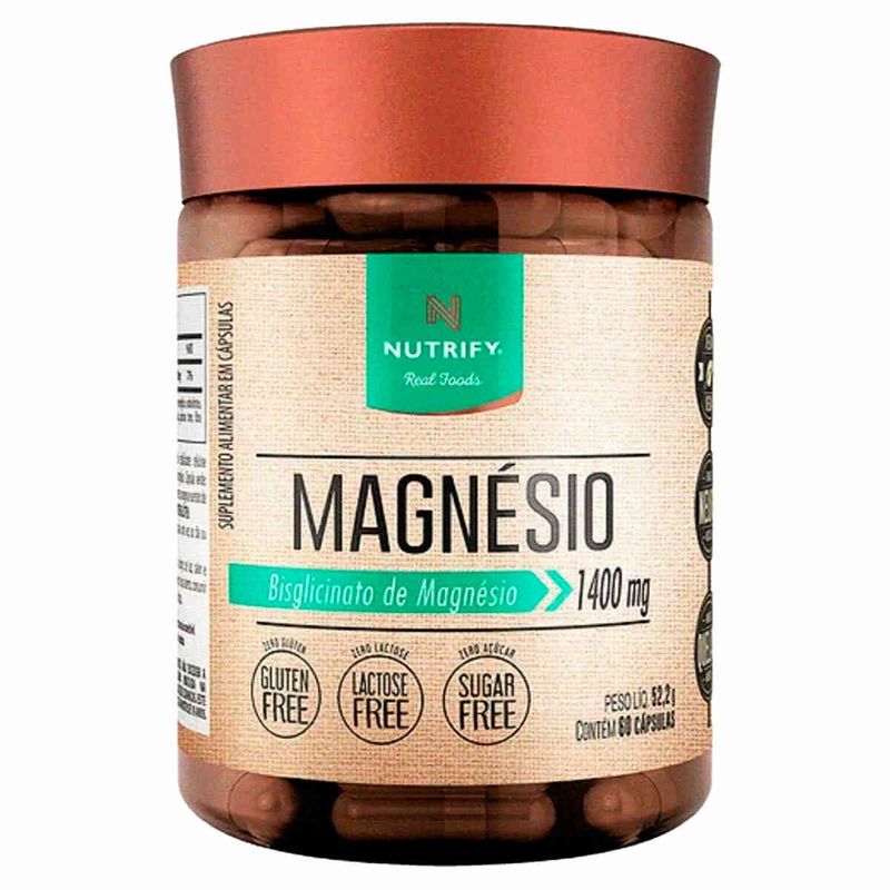 magnésio bisglicinato nutrify 60 cápsulas (mp)