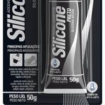 adesivo de silicone tekbond acético alta temperatura preto 50g (mp)