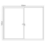 janela de correr em alumínio grade vidro liso 2 folhas 100x120cm mgm fênix branco (mp)