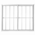 janela de correr em alumínio grade vidro liso 2 folhas 80x80cm mgm fênix branco (mp)