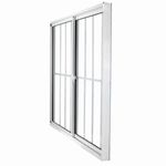 janela de correr em alumínio grade vidro liso 2 folhas 80x80cm mgm fênix branco (mp)