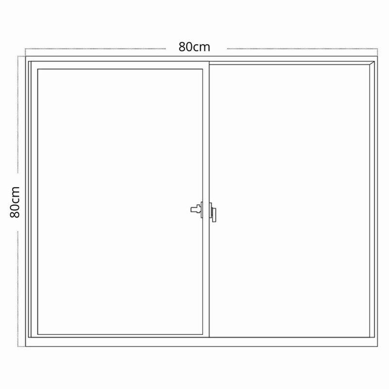 janela de correr em alumínio grade vidro liso 2 folhas 80x80cm mgm fênix branco (mp)