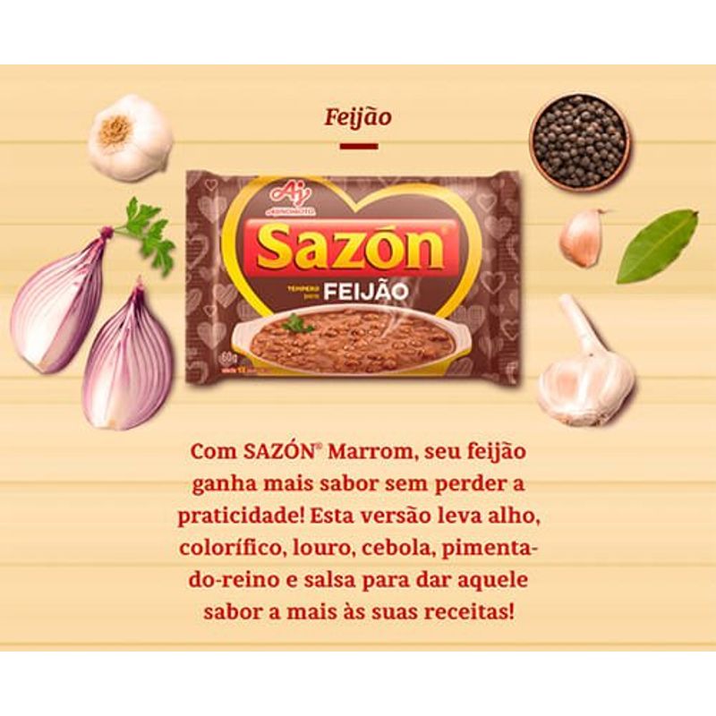tempero para feijão sazón marrom floppy 60g