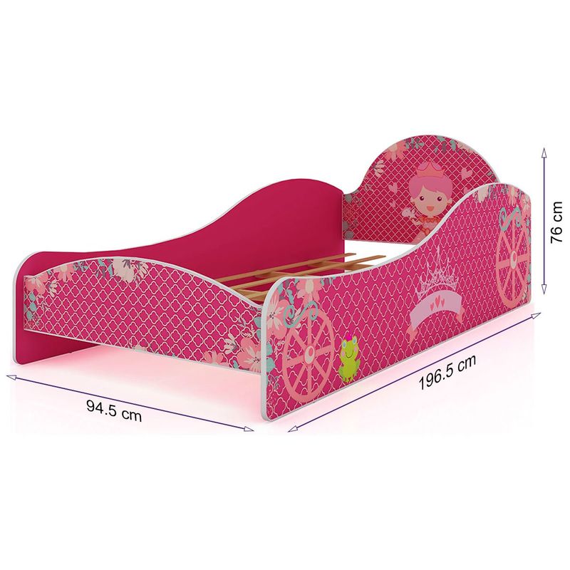 cama gelius princesinha 090 rosa