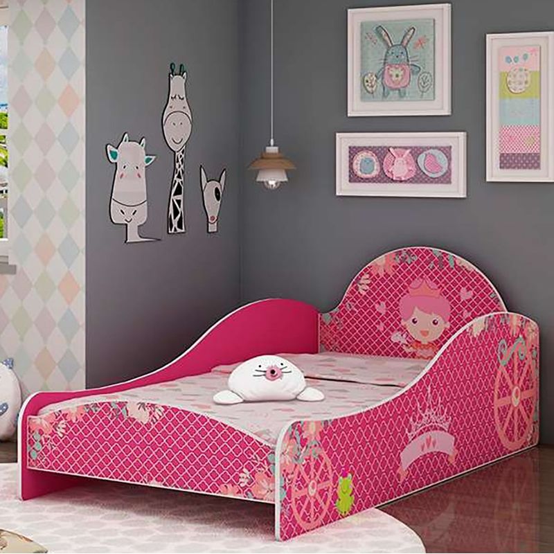 cama gelius princesinha 090 rosa