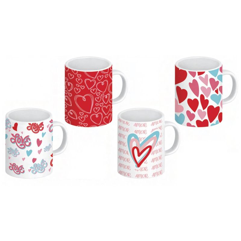 Caneca Relobraz Love 2 280ml Sortido - 77220
