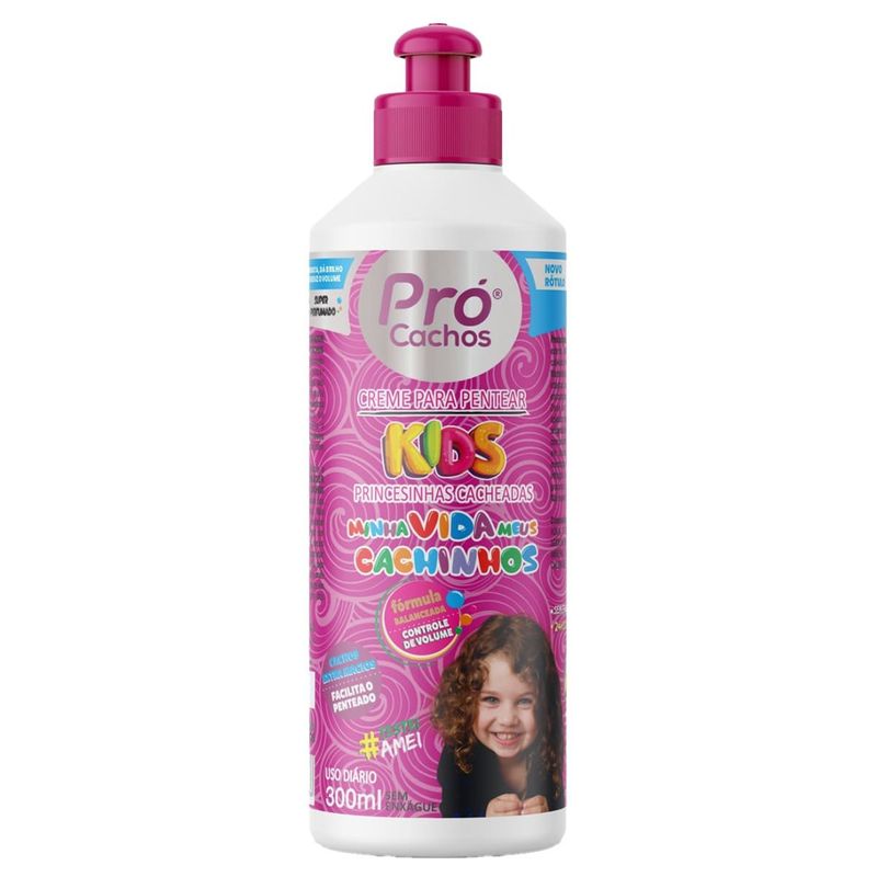 creme de pentear pró cachos kids princesinhas cacheadas 300ml (mp)