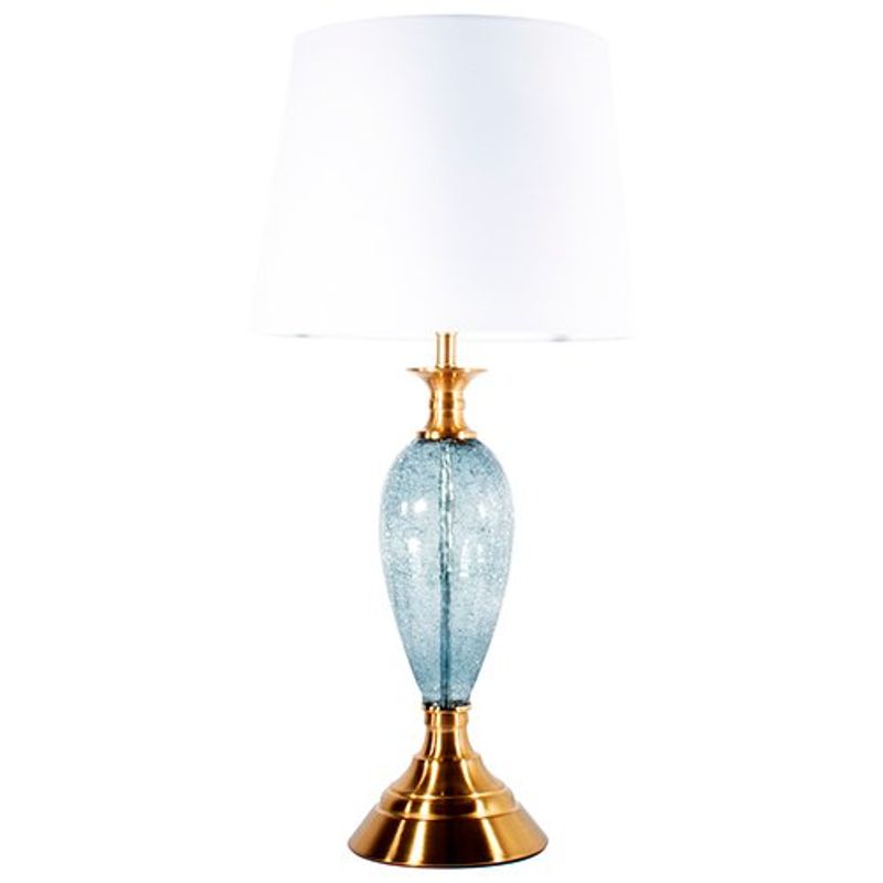 abajur de mesa latcor branco / azul gs-1910005b