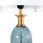 abajur de mesa latcor branco / azul gs-1910005b