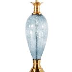 abajur de mesa latcor branco / azul gs-1910005b