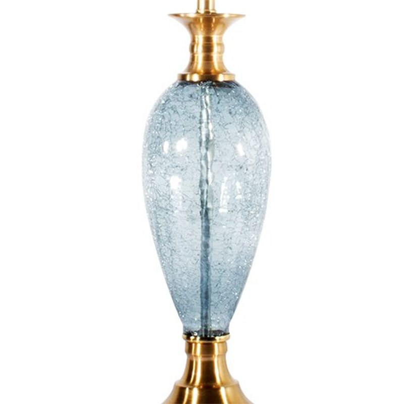 abajur de mesa latcor branco / azul gs-1910005b