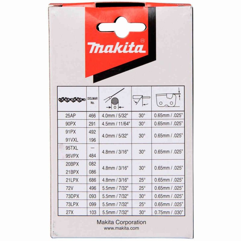 corrente de motosserra makita 25cm 10 1,1mm 3/8 (mp)