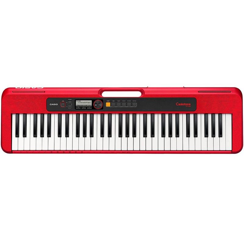 teclado casio casiotone modelo estudante vermelho ct-s200rdc2-br