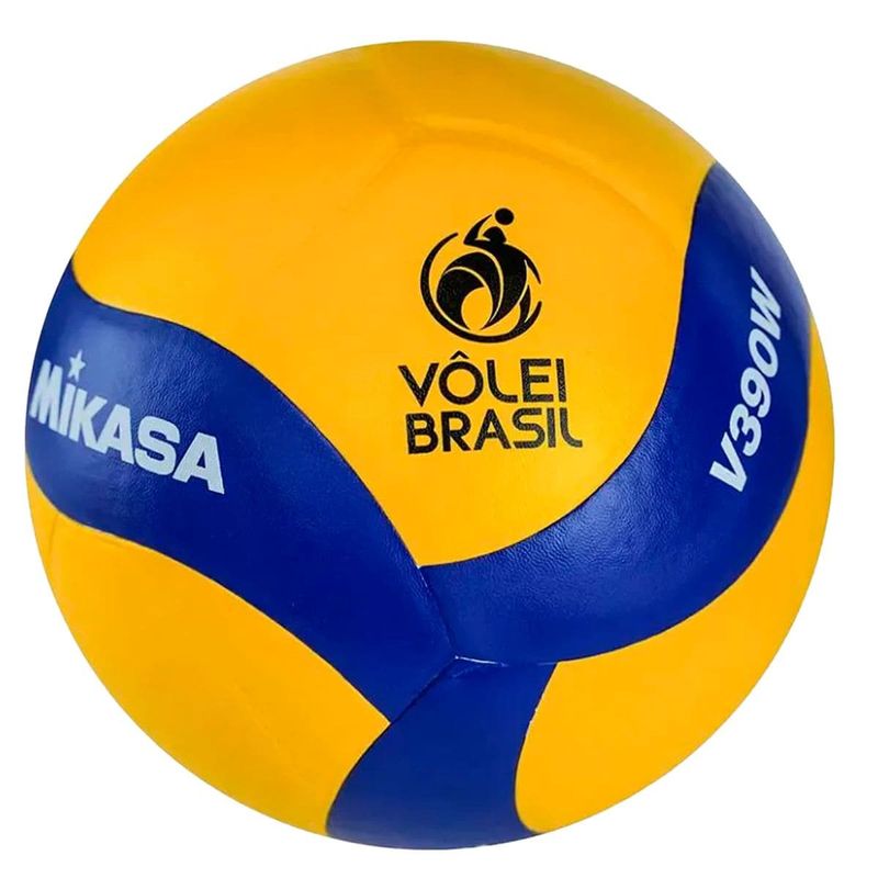bola de vôlei couro sintético laminado tamanho 5 mikasa v390w (mp)