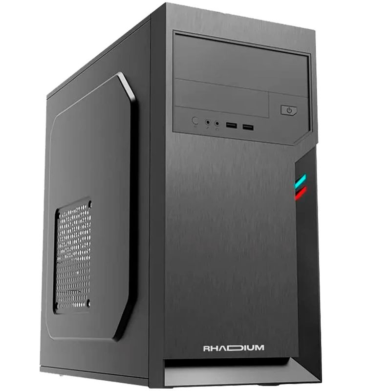 gabinete rhadium office micro atx com fonte 200w rha-gab-0002 preto (mp)