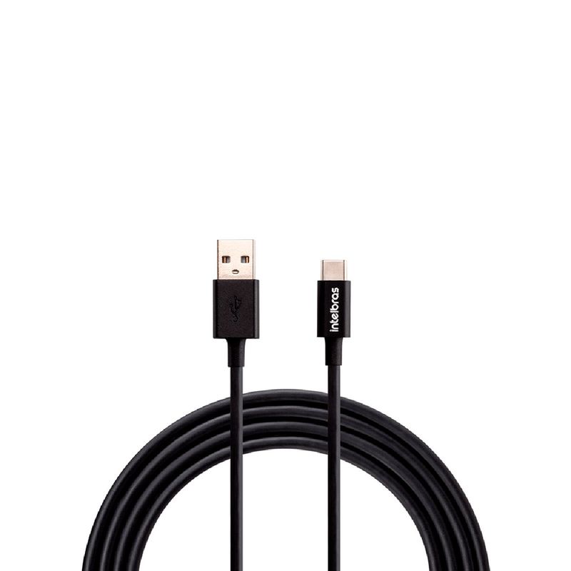 cabo usb-c intelbras 1.2 metros pvc eucc 12pp preto