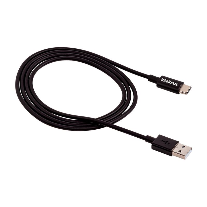 cabo usb-c intelbras 1.2 metros pvc eucc 12pp preto