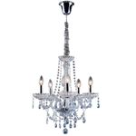 lustre bronzearte clássico 5 luzes e14 transparente (mp)