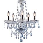 lustre bronzearte clássico 5 luzes e14 transparente (mp)