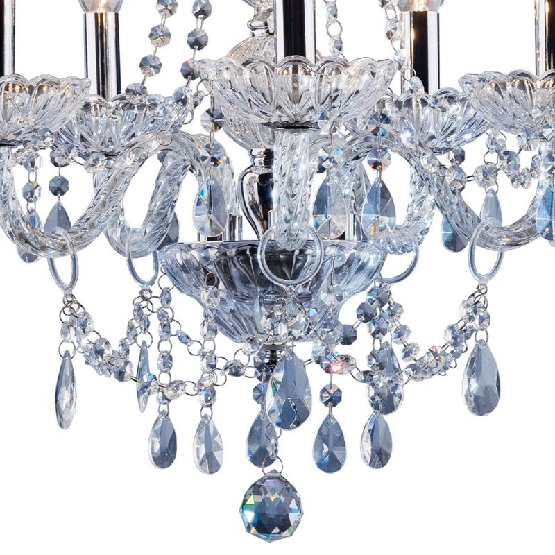 lustre bronzearte clássico 5 luzes e14 transparente (mp)