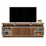 rack para tv até 70" linea brasil leblon freijó e off white