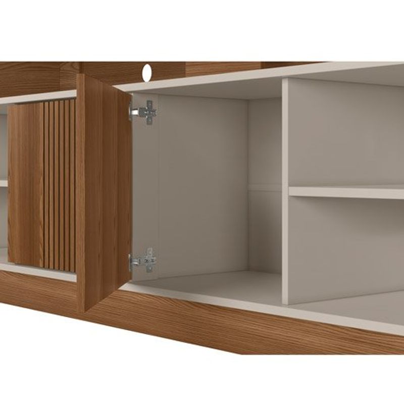 rack para tv até 70" linea brasil leblon freijó e off white